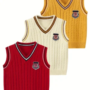 3 Pack Kids Knit Vests